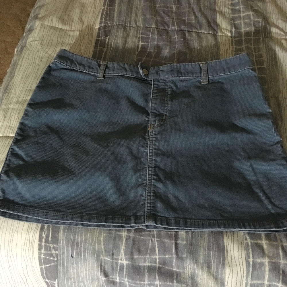 Blue corduroy skirt